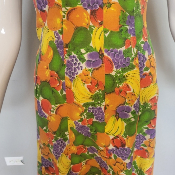 Vintage Handmade Fruity Pinup Dress, VGUC, Approximate Size 6 - Picture 2 of 8